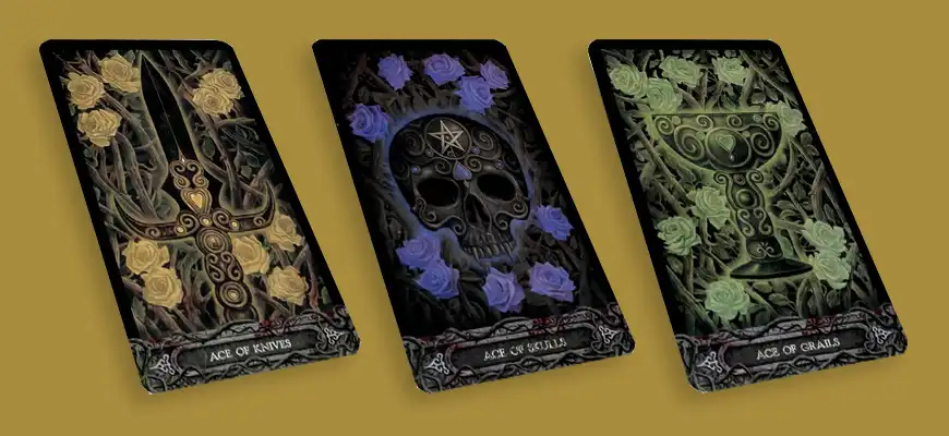 Tarot Aces of the Vampire Tarot deck Phantasmagoria